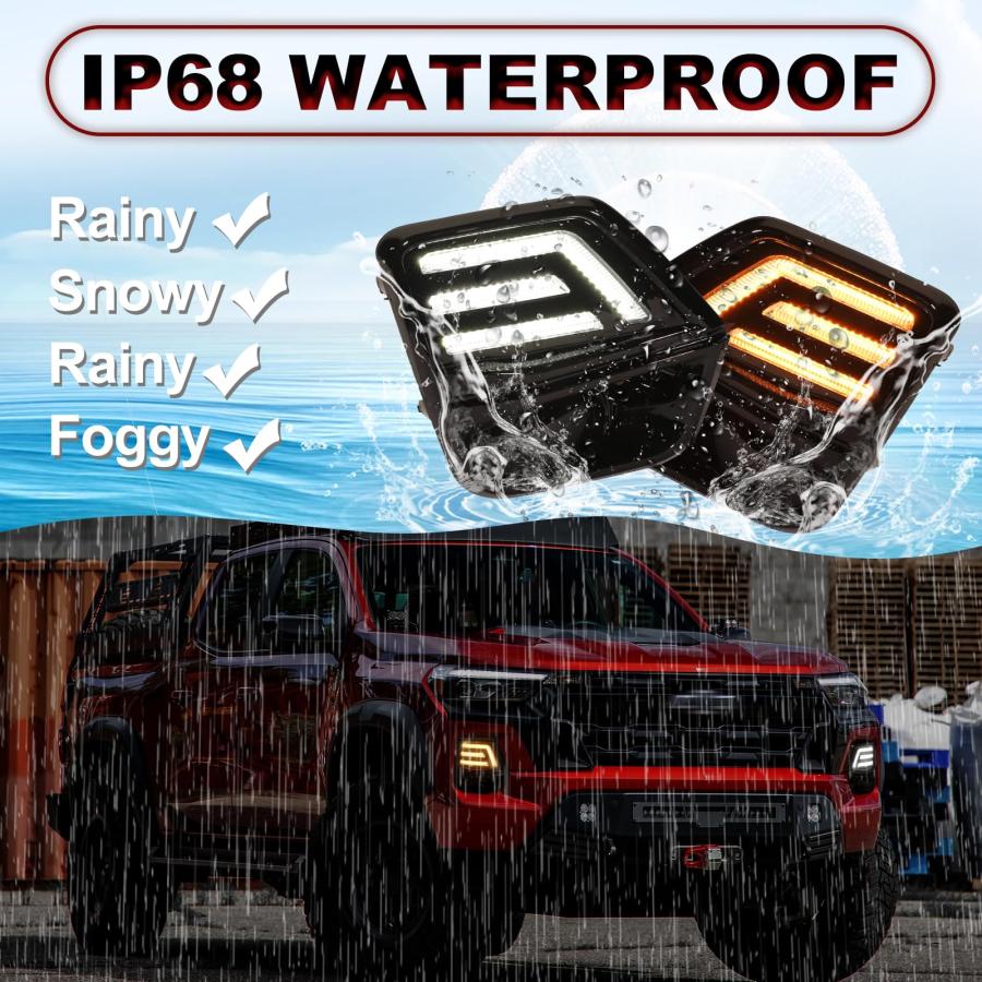 【並行輸入品】 Zrebrio Led DRL Fog Lights For 2023 2025 Chevrolet chevy Colorad_9