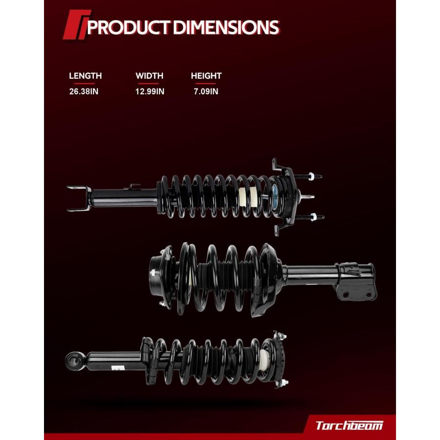 【並行輸入品】 Torchbeam Front Struts Amortiguadores Delanteros Shocks Absorberの画像