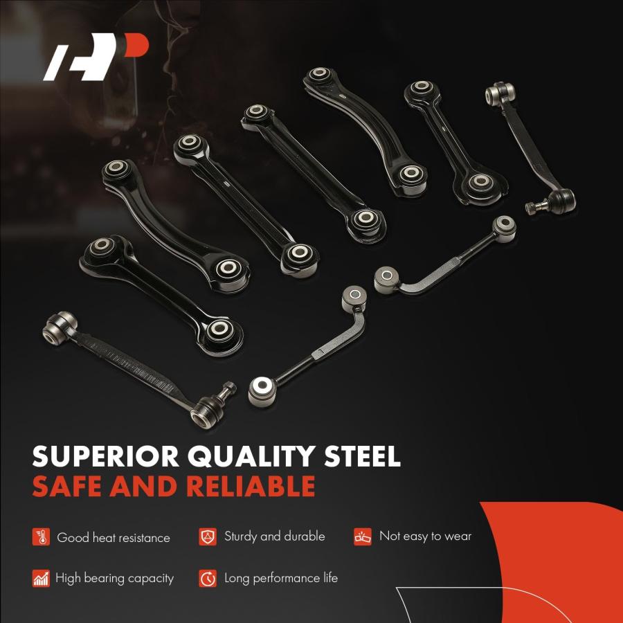 【並行輸入品】 A Premium Set of 10, Rear Upper Lower Control Arm, Sway Bar Link_9