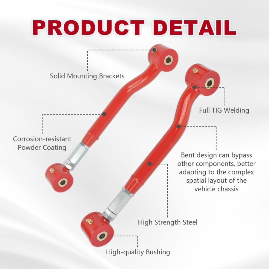 【並行輸入品】 WULAZMU 2 PCS Rear Upper Control Arms, Adjustable Front Suspensiの画像