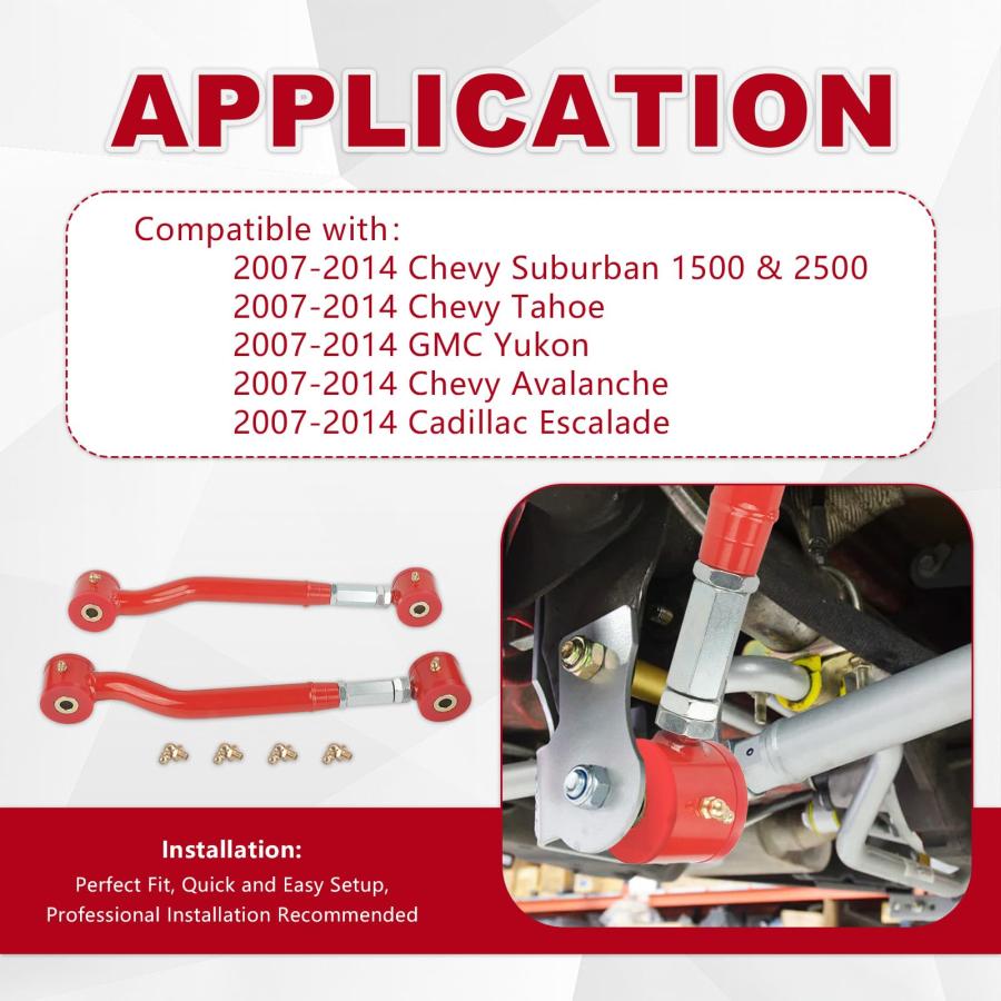 【並行輸入品】 WULAZMU 2 PCS Rear Upper Control Arms, Adjustable Front Suspensiの画像