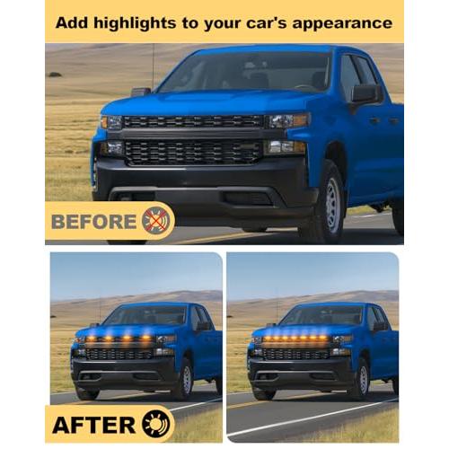 【並行輸入品】 OKLSG Front Bumper LED Grill Light for 2019 2020 2021 Chevrolet_7