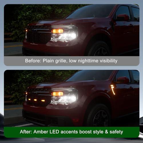 【並行輸入品】 xipoqix LED Front Grille Lights Compatible with 2022 2024 Ford Mの画像