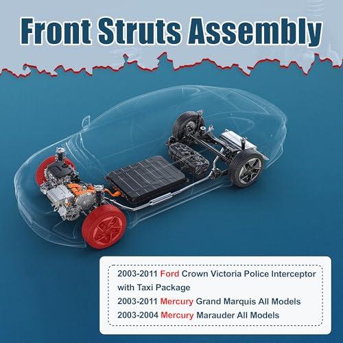 【並行輸入品】 Vextone   2x Front Struts Shock Absorbers Complete Assembly   Fiの画像