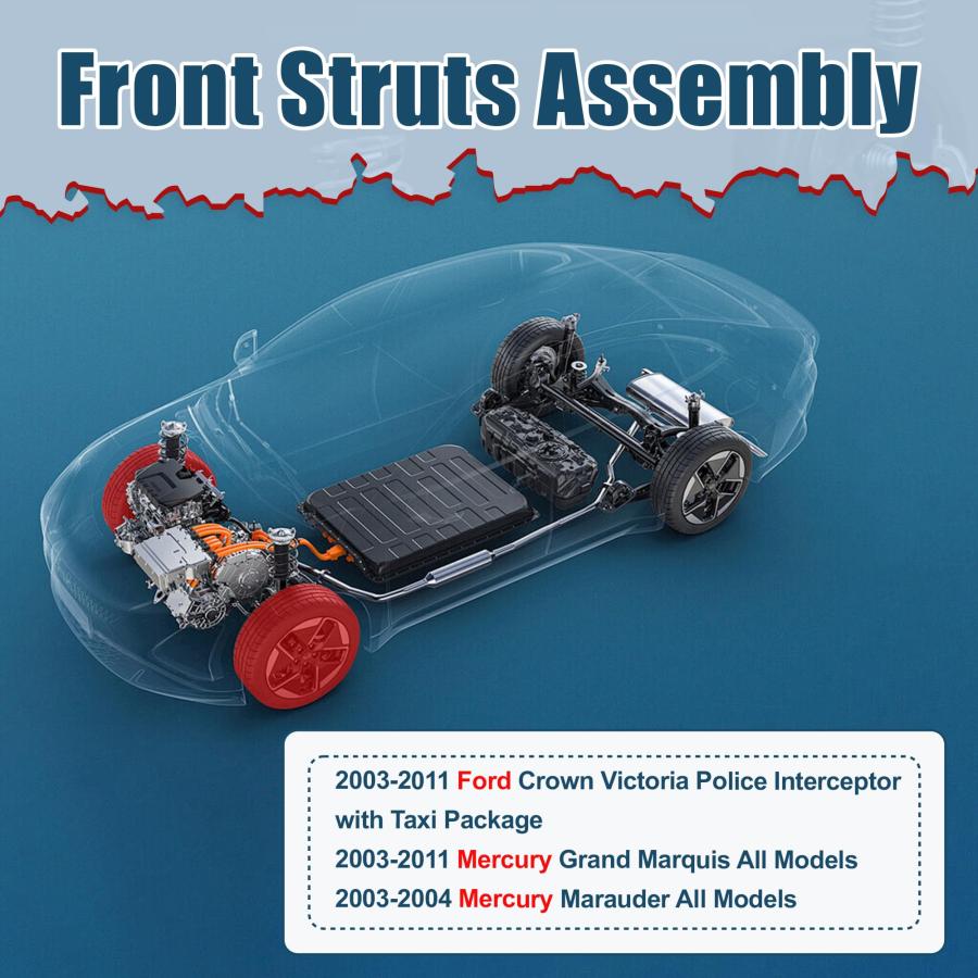 【並行輸入品】 Vextone   2x Front Struts Shock Absorbers Complete Assembly   Fiの画像