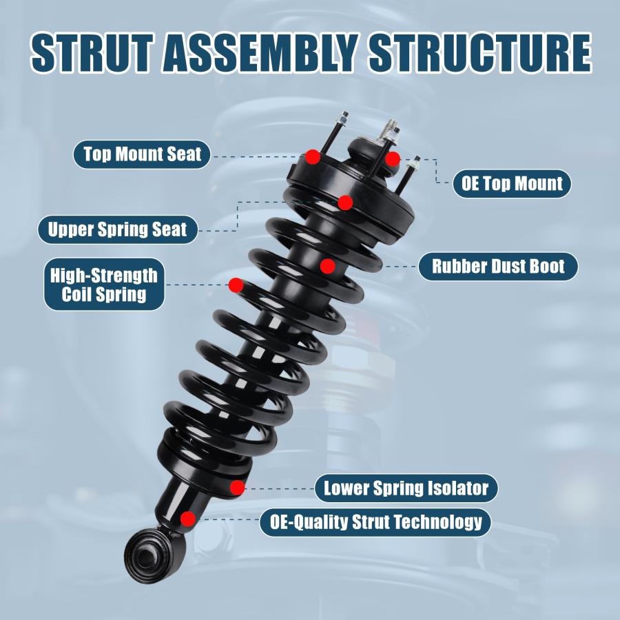 【並行輸入品】 Vextone   2x Front Struts Shock Absorbers Complete Assembly   Fiの画像