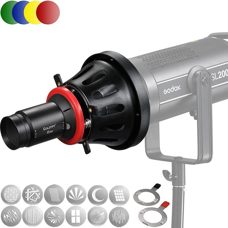 ほぼ未使用 SOONPHO コニカルスヌート 円錐型 光学スヌート 85mmレンズ GOBO/カラーフィルター付き ストロボ 定常光ライト ポートレート 【K2165580738】(13763円)