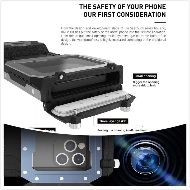 DIVEVOLK (ダイブフォルク) 水中用 タッチスクリーン対応 ケース Seatouch 4 Max ダイビング用 携帯電話ケース iP ダイブフォルク 水中用 タッチスクリーン対応 ケース Seatouch Max ダイビング用 携帯電話ケース iP