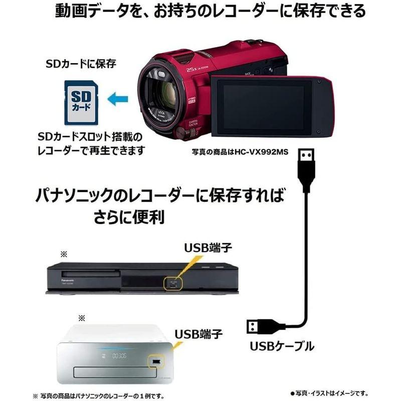 26【新品未使用】 パナソニック 4K ビデオカメラ 64GB 光学20倍ズーム アーバンレッド HC-VX992MS-R 【PET1180155228】(42969円)