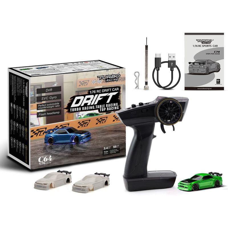 Turbo Racing C64 1:76ドリフトカー ターボレーシング 1/76ミニRCカー 30分連続稼働 ドリフト走行 2.4GHz技 Turbo Racing C64 76ドリフトカー ターボレーシング 1/76ミニRCカー 30分連続稼働 ドリフト走行 4GHz技