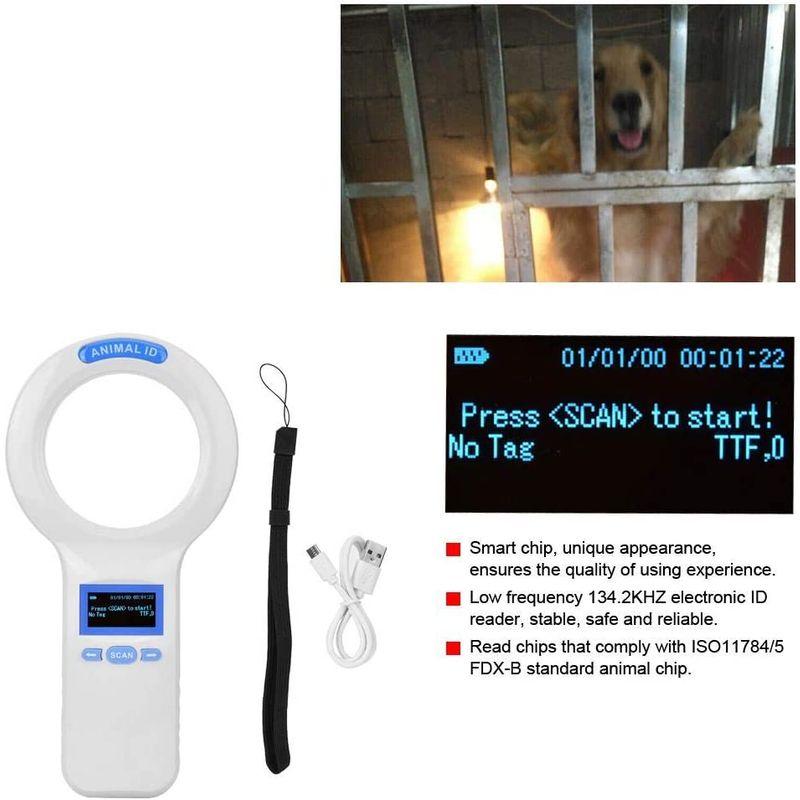 マイクロチップリーダー、Rfid 134.2Khz LCD IDマイクロチップ動物リーダーハンドヘルドペットスキャナー動物IDリーダー Rfid 2Khz LCD マイクロチップリーダー IDマイクロチップ動物リーダーハンドヘルドペットスキャナー動物IDリーダー