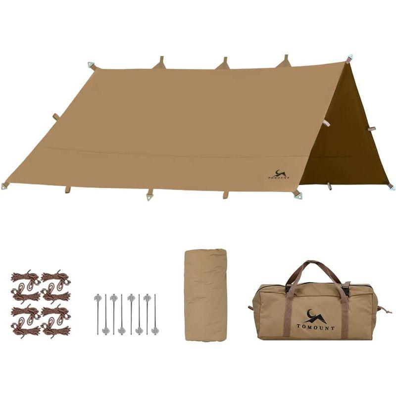 TOMOUNT タープ tc 正方形 ポリコットン タープ 4m x 4m ループ19箇所 焚き火可能 遮光 遮熱 難燃 キャンプタープ 天 タープ 4m tc 正方形 ポリコットン ループ19箇所 焚き火可能 遮光 遮熱 難燃 キャンプタープ 天