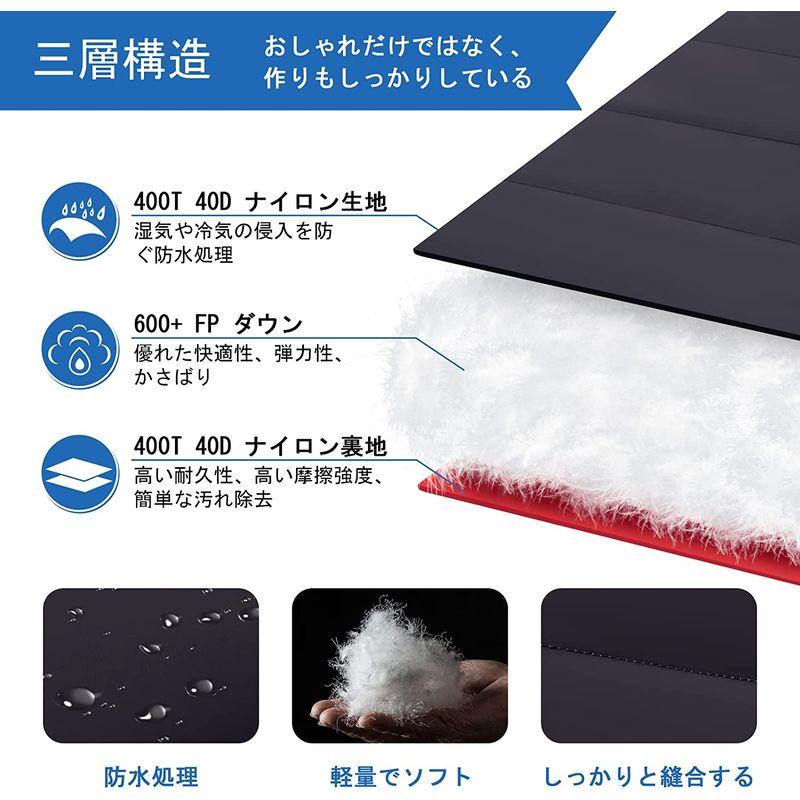 QEZER 寝袋 冬用 ダウン 封筒型シュラフ 軽量高級ダウン シュラフ 400T撥水加工 羽毛寝袋 コンパクト 足が出せる 連結&全開可能 コンパクト 寝袋 冬用 ダウン 封筒型シュラフ 軽量高級ダウン シュラフ 400T撥水加工 羽毛寝袋 足が出せる 連結&全開可能