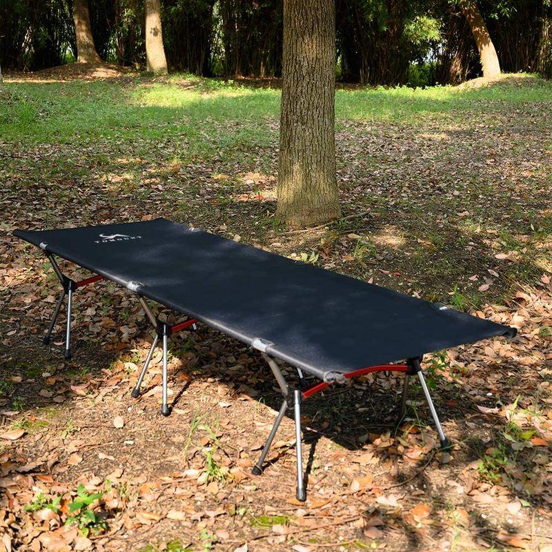 TOMOUNT コット アウトドアベッド キャンプコット 高低兼用 折りたたみ式コット 2WAYS 耐荷重150kg 収納ケース付き お昼寝 高低兼用 コット アウトドアベッド キャンプコット 折りたたみ式コット 2WAYS 耐荷重150kg 収納ケース付き お昼寝