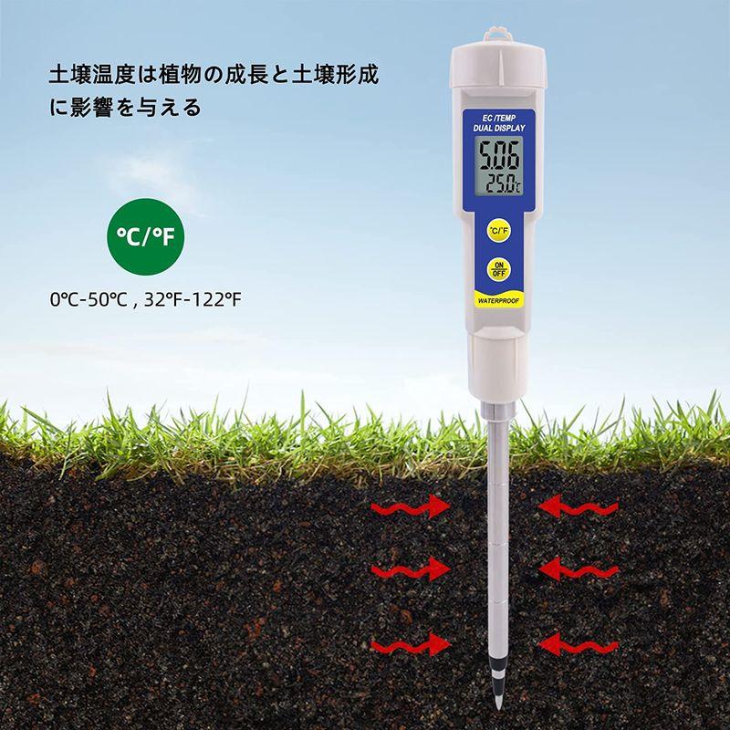 Slyfox in EC 土壌検査 温度土壌測定器 農業、花園、温室植栽、栽培など適用 導電率検出器 土壌メーター ECメーター 日 通販 