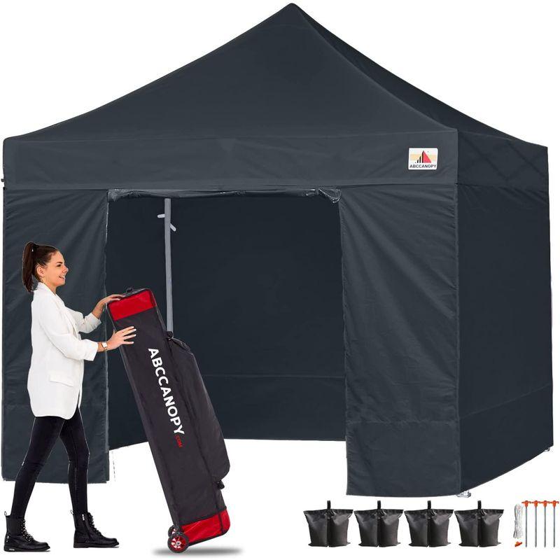 ABCCANOPY ワンタッチタープテント 屋根用ポール付き 横幕4枚（サイドシート3枚 ドアシート1枚付き） ファスナーで連結 3m/2. ワンタッチタープテント 屋根用ポール付き 横幕4枚 サイドシート3枚 ドアシート1枚付き ファスナーで連結 3m/2