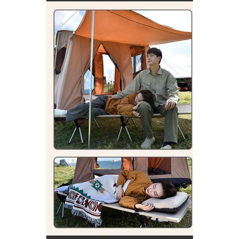 Along Life キャンプコット 2WAY 折りたたみベッド アジャスタブル 折りたたみ式 耐荷重150kg 高密度900Dナイロン 組 2WAY Life キャンプコット 折りたたみベッド アジャスタブル 折りたたみ式 耐荷重150kg 高密度900Dナイロン 組