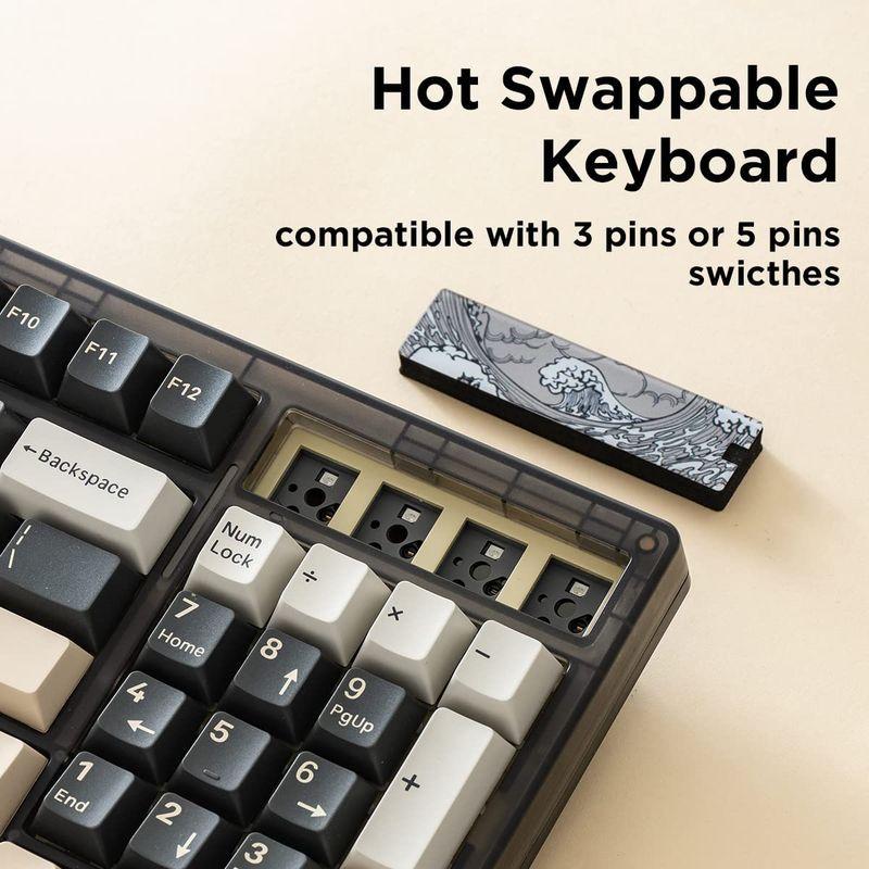 YUNZII Keynovo IF98 98キー 96％ホットスワップ可能なガスケット搭載 メカニカルキーボード RGBバックライト Mac Keynovo IF98 98キー 96％ホットスワップ可能なガスケット搭載 メカニカルキーボード RGBバックライト Mac IF98は