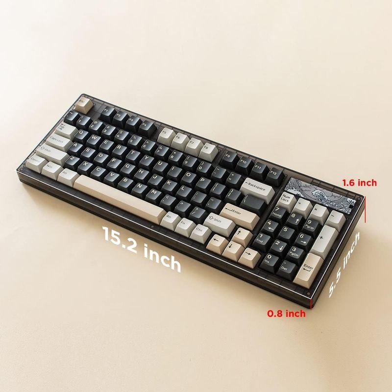 YUNZII Keynovo IF98 98キー 96％ホットスワップ可能なガスケット搭載 メカニカルキーボード RGBバックライト Mac Keynovo IF98 98キー 96％ホットスワップ可能なガスケット搭載 メカニカルキーボード RGBバックライト Mac IF98は