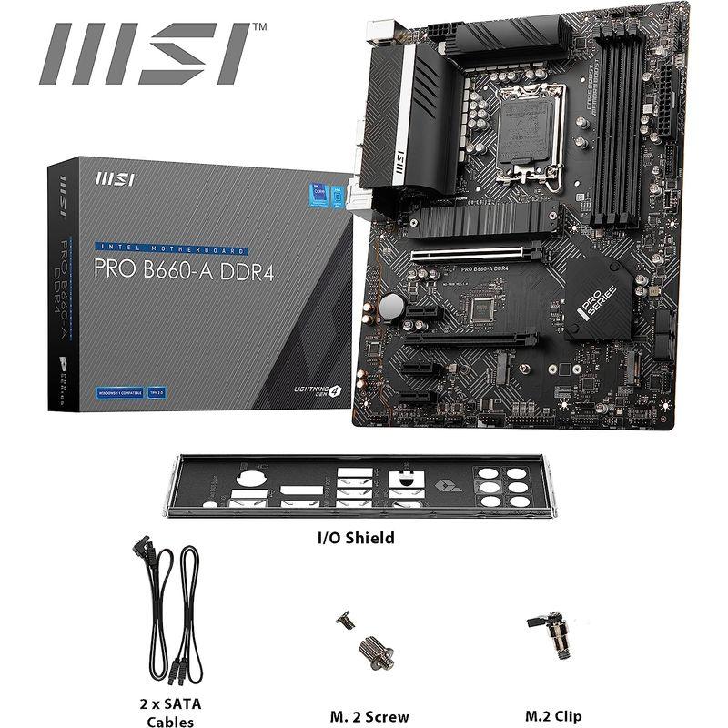 MSI PRO B660-A DDR4 マザーボード ATX Intel B660チップセット搭載 第12世代CPU(LGA1700)対応 PRO B660 DDR4 マザーボード ATX Intel B660チップセット搭載 第12世代CPU LGA1700 対応