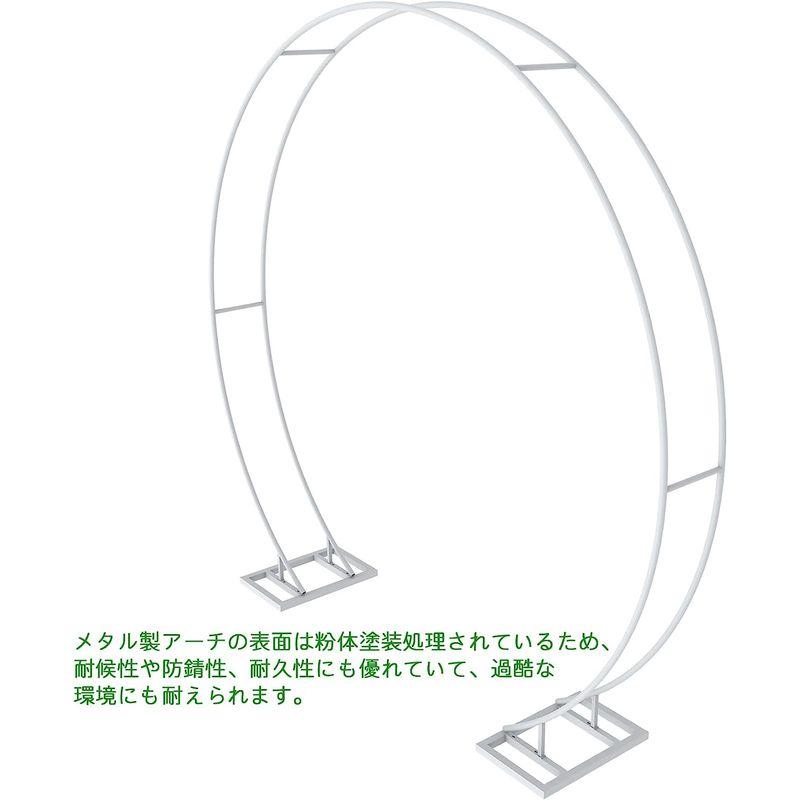 LUVODI ガーデンアーチ 薔薇 庭 ウェディングアーチ アイアン 錆びない ホワイト 結婚式 バルーンアーチスタンド フレーム 骨組み ガーデンアーチ 薔薇 庭 ウェディングアーチ アイアン 錆びない ホワイト 結婚式 バルーンアーチスタンド フレーム 骨組み