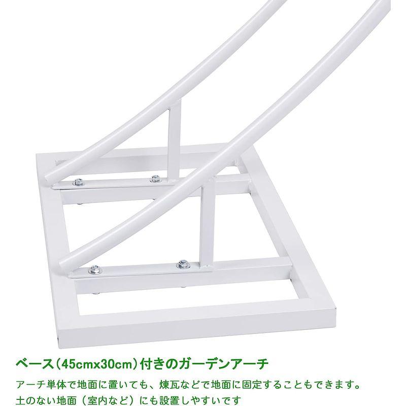 LUVODI ガーデンアーチ 薔薇 庭 ウェディングアーチ アイアン 錆びない ホワイト 結婚式 バルーンアーチスタンド フレーム 骨組み ガーデンアーチ 薔薇 庭 ウェディングアーチ アイアン 錆びない ホワイト 結婚式 バルーンアーチスタンド フレーム 骨組み