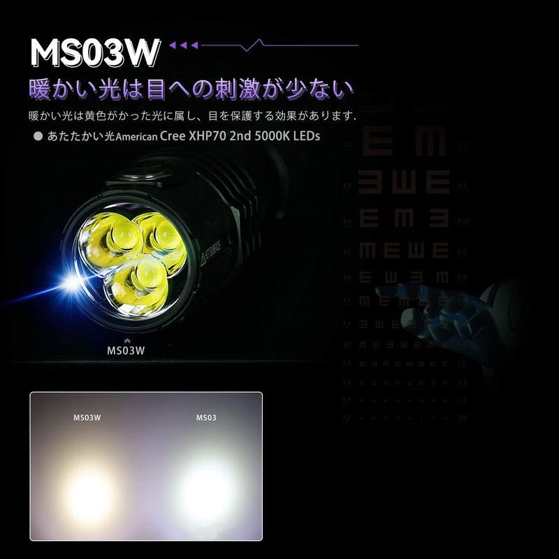 IMALENT MS03W 暖かい光 懐中電灯 高輝度 明るい 13000ルーメン 照射距離 324メートル 防水IPX8 led 強力 フ IMALENT MS03W 暖かい光 懐中電灯 高輝度 明るい 13000ルーメン 照射距離 324メートル 防水IPX8 led 強力 フ