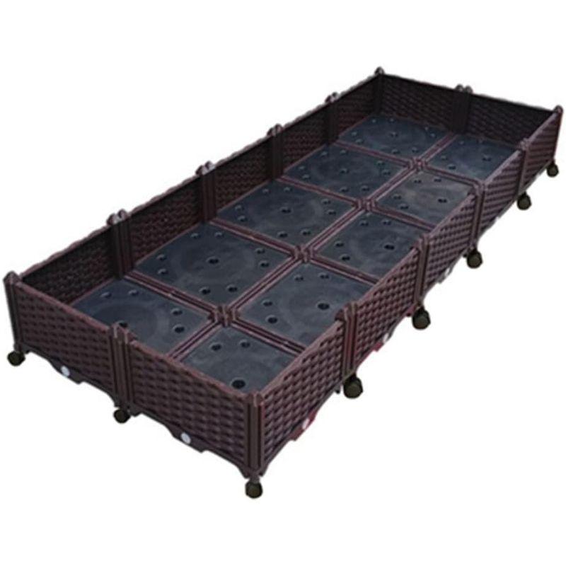 Aeon hum 組立式ガーデンボックス プランターボックス プラスチック 園芸 鉢植え入れ 花、植物、野菜栽培 自由組立 滑車付け ブラウ hum 組立式ガーデンボックス プランターボックス プラスチック 園芸 鉢植え入れ 花 植物 野菜栽培 自由組立 滑車付け ブラウ