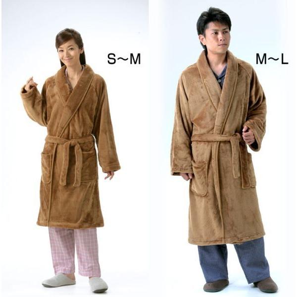 在庫限り ガウン ナイトガウン メンズ レディース 暖かい ルームガウン 軽い あたたかい マイクロフリース 温かい 薄手 部屋着 洗える 男性 女性 【STK】 |  | 05