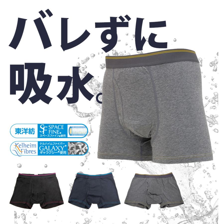 在庫限り 尿漏れパンツ 男性用 ボクサーパンツ 尿漏れ 吸水パンツ 男性