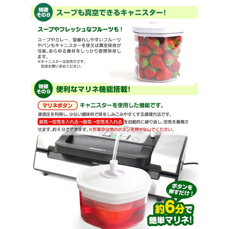 ワイドシステム 真空パック機 家庭用 【丈夫な専用袋付き】 真空 ワイドシステム 真空パック機 家庭用 【丈夫な専用袋付き】 真空