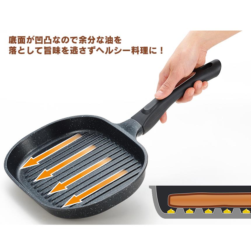 フライパン グリルパン IH ih対応 蓋付き 魚焼き サンマ グリル ベルフィーナ 魚焼き 秋刀魚 ガス ステーキ用 肉料理 ガラス蓋 付き 肉 魚 焼き魚