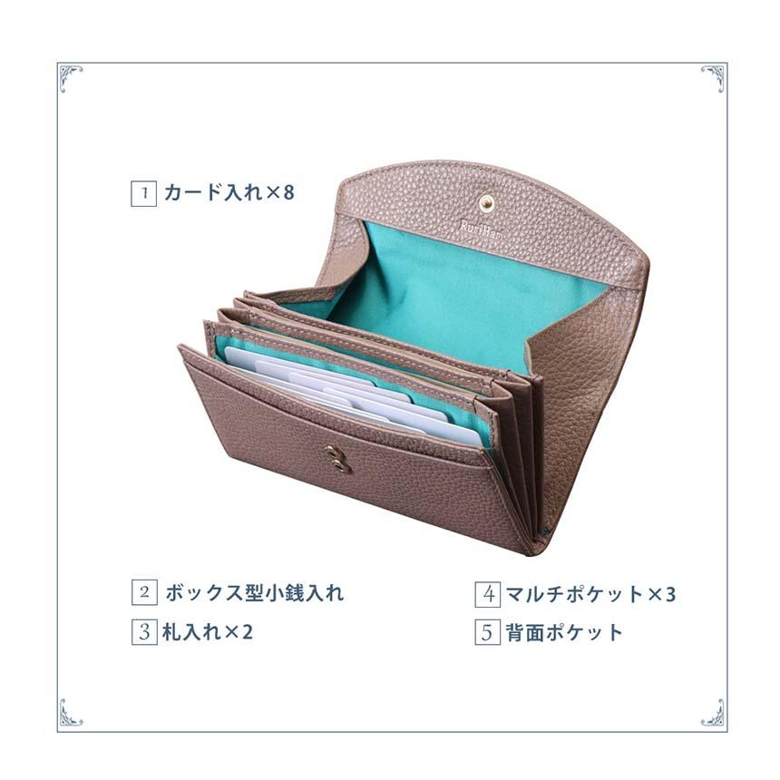 薄くて 小さい ギャルソン 長財布 母の日 レディース RuriHari るりはり 薄い スリム コンパクト バイカラー 風琴マチ お札 折れない 無料ラッピング 名入れ | RuriHari | 26