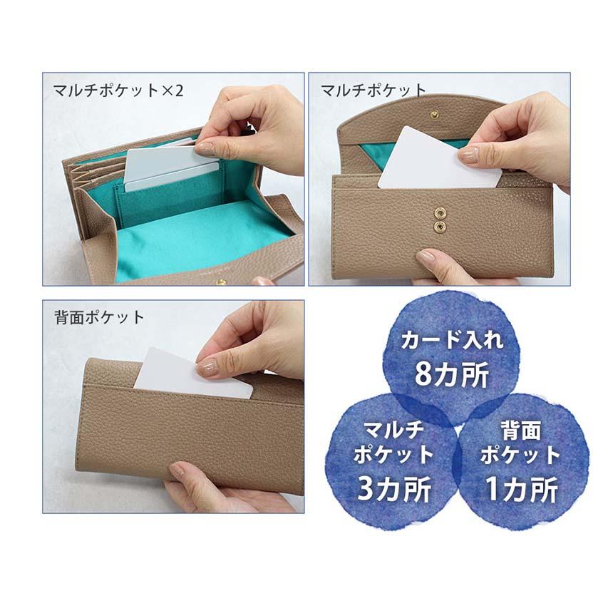 薄くて 小さい ギャルソン 長財布 母の日 レディース RuriHari るりはり 薄い スリム コンパクト バイカラー 風琴マチ お札 折れない 無料ラッピング 名入れ | RuriHari | 20