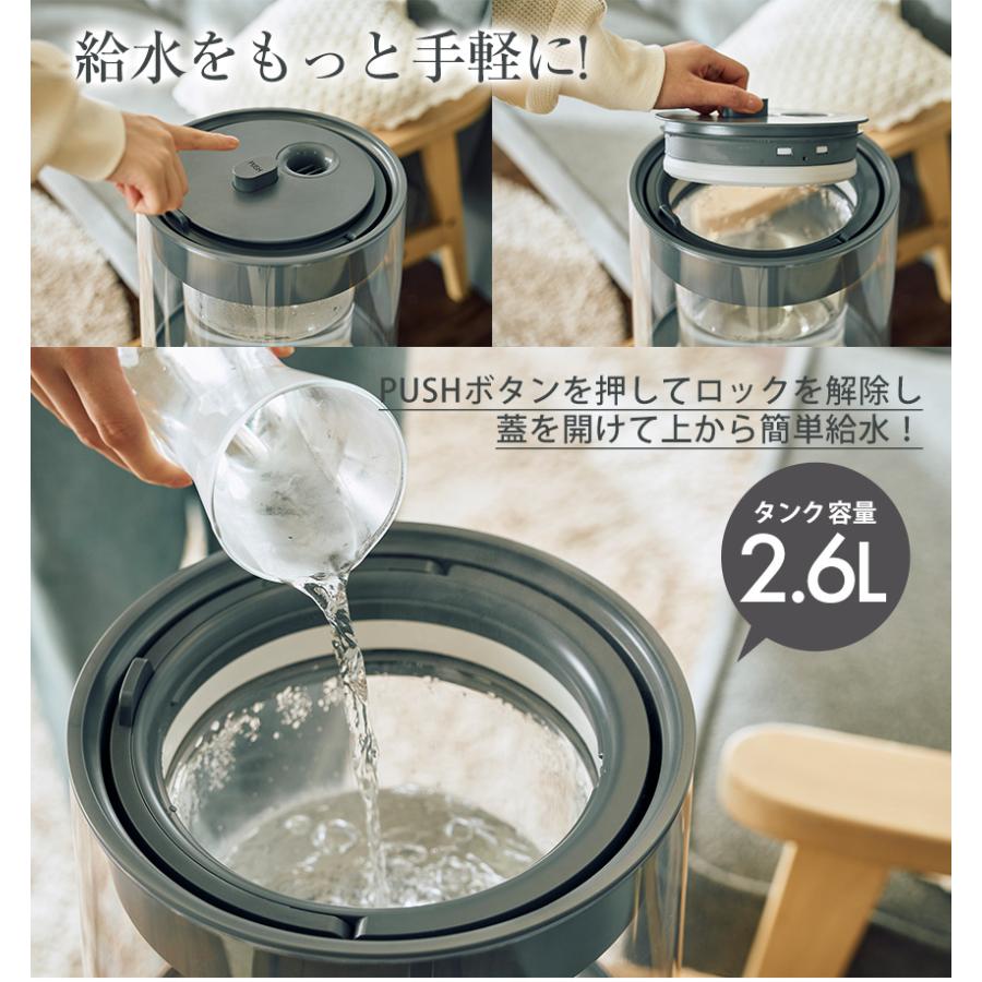 QUADS ガラススチーム加湿器 GLASS(グラス) グレー QS549GY 1台（直送 