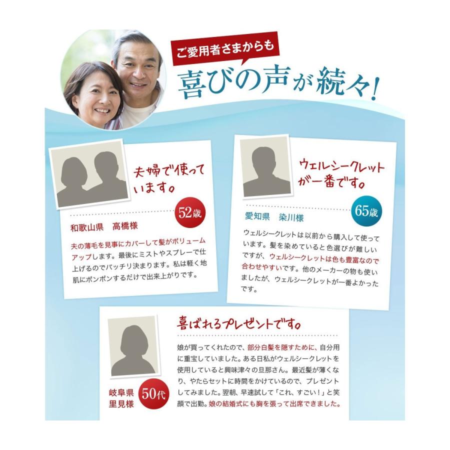 薄毛隠し 粉 20g ケース付き はげ隠し つむじはげ メンズ レディース 白髪隠し ウェルシー ウェルシークレット 無香料 日本製 お試し 1051 | ブランド登録なし | 07