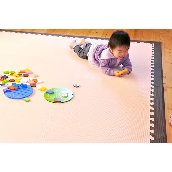在庫限り 抗菌仕様　フロアーマット　ツートンカラー　　ベビー用フロアマット☆赤ちゃんのハイハイ時の膝の保護に 【STK】 | Little Princess | 04