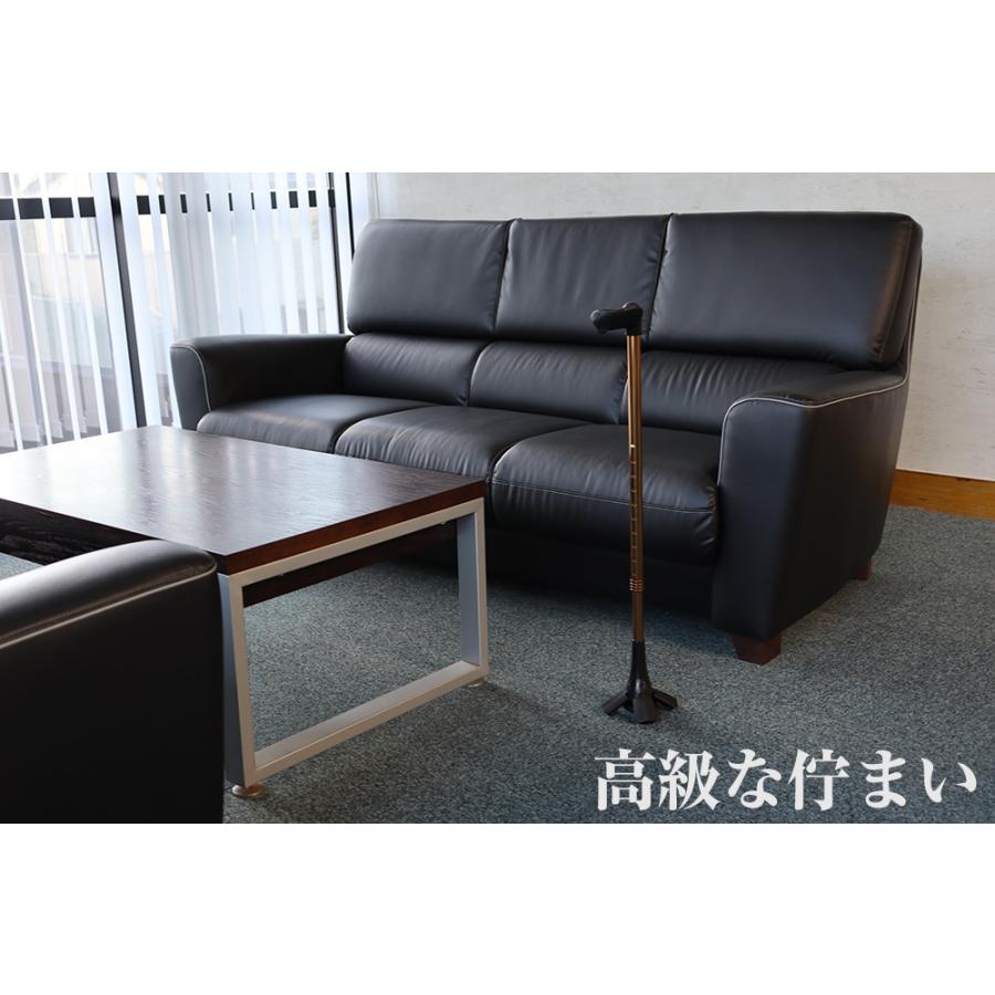 在庫限り 杖 高級 高級品 4点杖 四点杖 介護杖 多点杖 介護用杖 高齢者 介護用品 杖 自立式 歩行 安定 ステッキ 自立 4本足 男性 女性 左手 右手 【STK】 | ブランド登録なし | 01