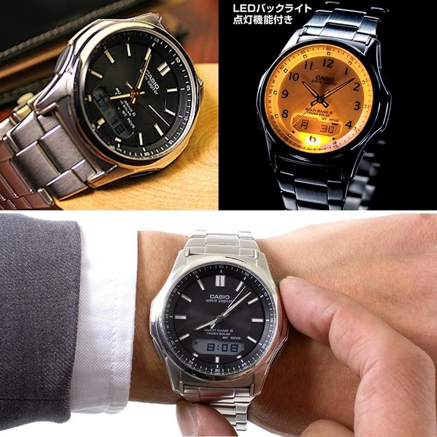 WAVE(CASIO) カシオ腕時計 電波ソーラー メンズ アナログ 薄型 WAVE(CASIO) カシオ腕時計 電波ソーラー メンズ アナログ 薄型