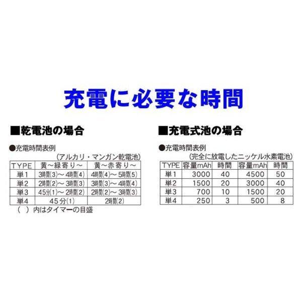 乾電池充電器 乾電池充電機 市販電池 充電式電池 アルカリ電池 マンガン電池 単一 単二 単三 単四 単1  単2  単3  単4 日本製 国産 非常用 防災グッズ 78947-1｜wide｜06