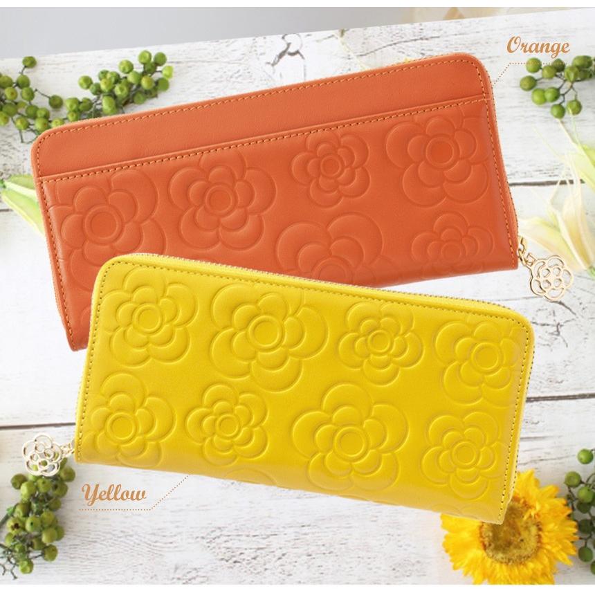 長財布 花柄 レディース 春財布 大きく開く小銭入れ お財布 本革 革 大容量 黄色 黒 女性 婦人 40代 50代 無料ラッピング プレゼント | ブランド登録なし | 13