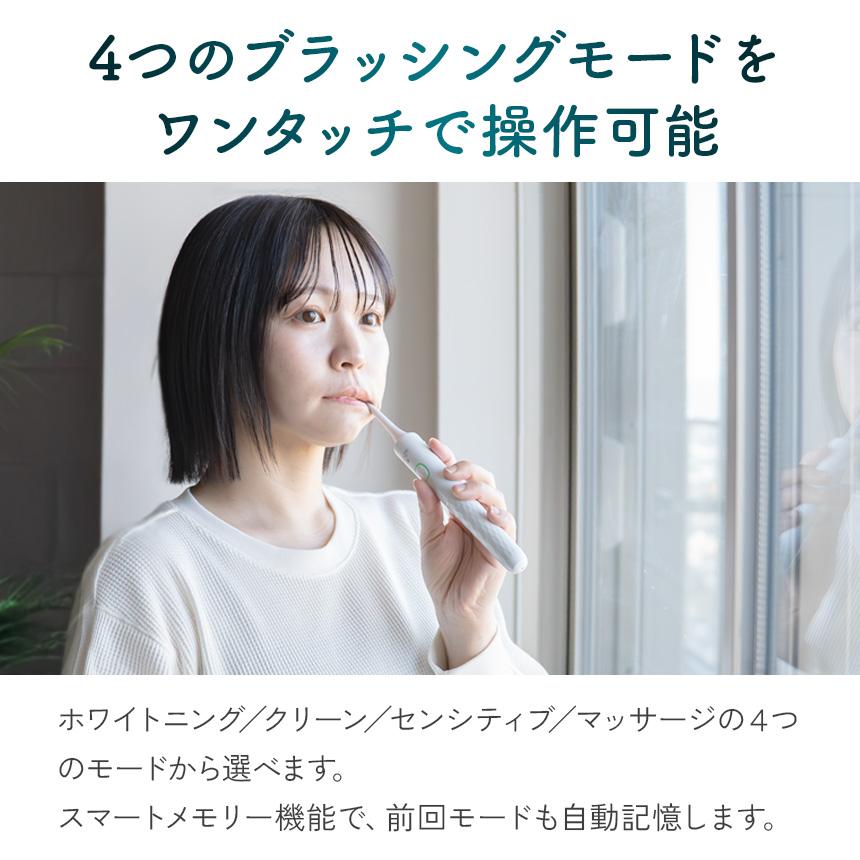 電動歯ブラシ 充電式 替えブラシ 10本付き セット 音波振動 軽量 静音 防水 子供 音波歯ブラシ ロイヤルソニック CRYSTAL クリスタル 80007-12 | ワイドシステム | 02