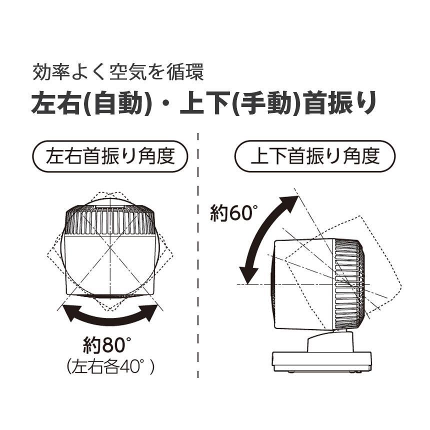温風冷風兼用サーキュレーター サーキュレーター 部屋干し 扇風機 衣類乾燥 温風 室内干し 首振り 上下左右 省エネ ヒート＆クール 小型  79895 | THREEUP | 04