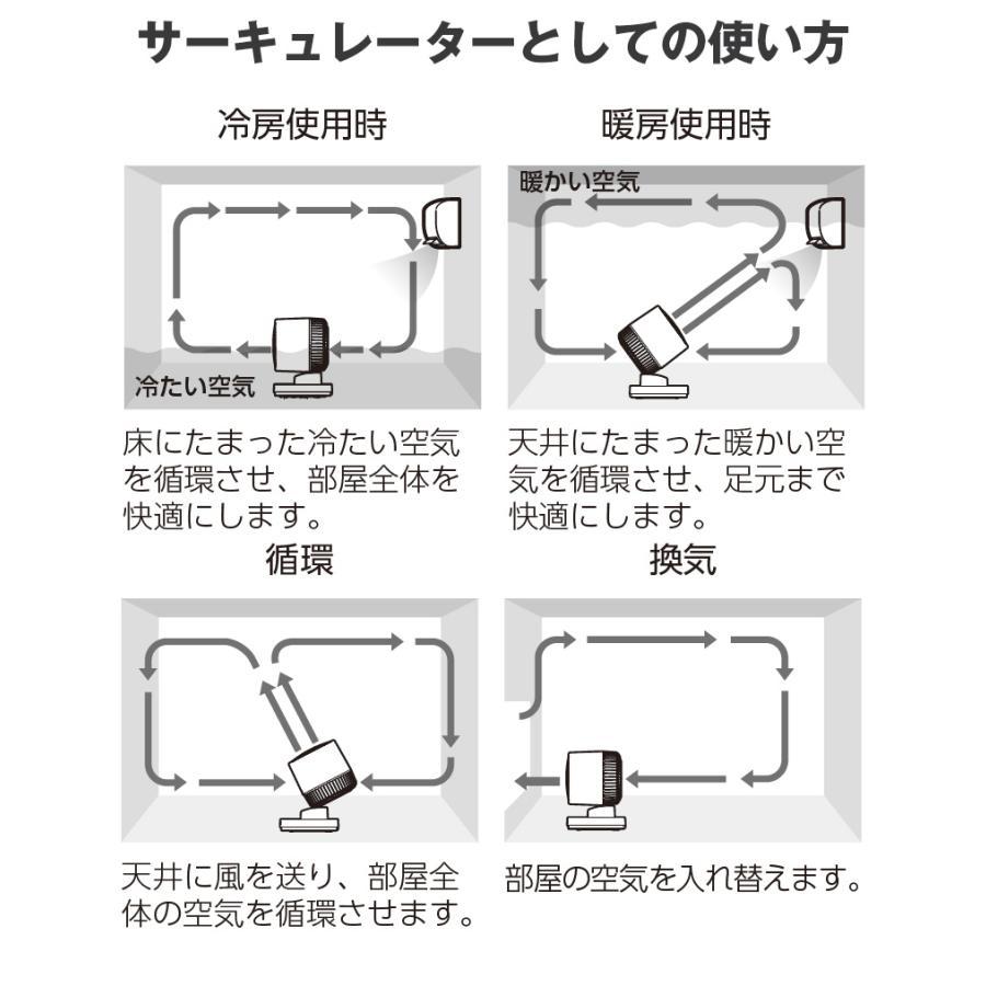 温風冷風兼用サーキュレーター サーキュレーター 部屋干し 扇風機 衣類乾燥 温風 室内干し 首振り 上下左右 省エネ ヒート＆クール 小型  79895 | THREEUP | 06