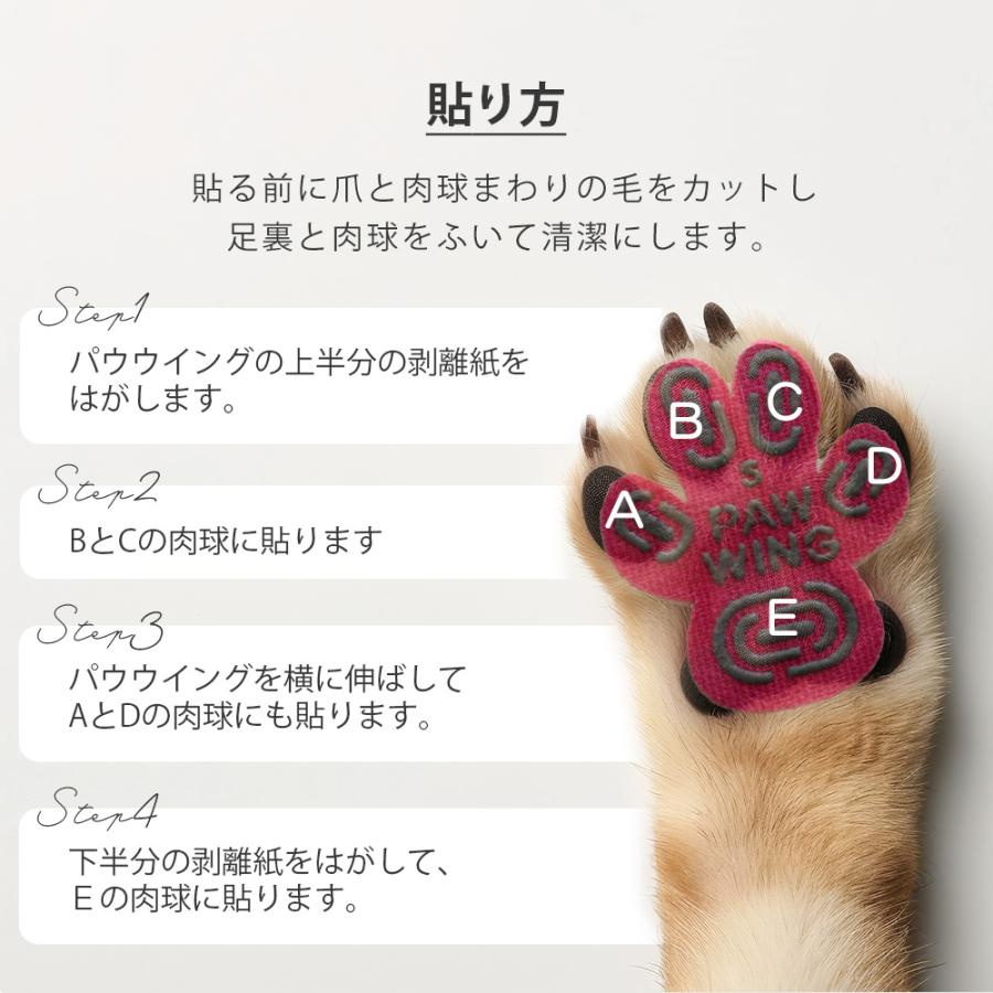 滑り止め 犬 ペット 肉球 シール お試し 20枚 ＼獣医師推奨／ PAW WING