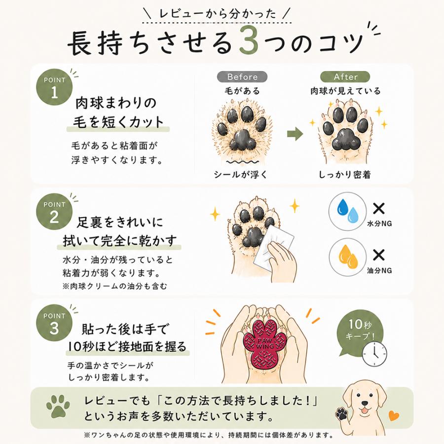 bow＆mew 滑り止め 犬 ペット 肉球 シール お試し 20枚 ＼獣医師推奨