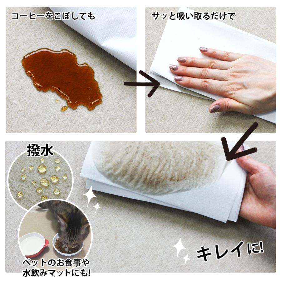 ロールマット 廊下カーペット 犬 滑らない マット bow&mew バウアンドミュー 60 × 500cm 撥水 犬用 高齢者 カーペット 滑り止め  吸着 日本製 キズ防止 | ブランド登録なし | 18