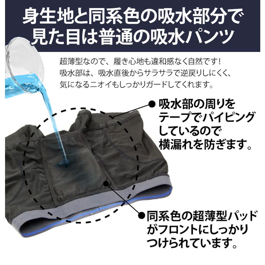 在庫限り 尿漏れパンツ 蒸れない メッシュ 夏用 男性 通気性 メンズ 夏 吸水量約15cc 失禁パンツ 消臭 3枚組 ボクサーパンツ 前開き 軽失禁 【STK】 | ブランド登録なし | 05