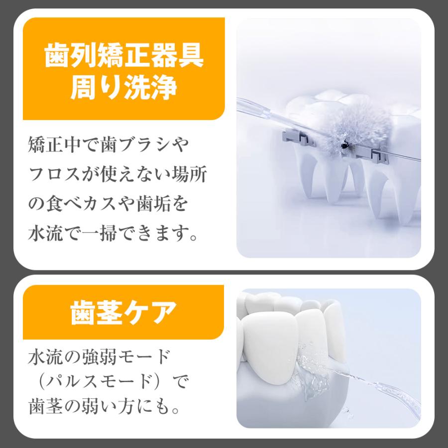 口腔洗浄器  タンクレス 小型 スリム 軽量 水流 IPX7 防水 歯間洗浄機 口内 洗浄機 風呂 コードレス ポンプ式 デンタピック | ブランド登録なし | 05