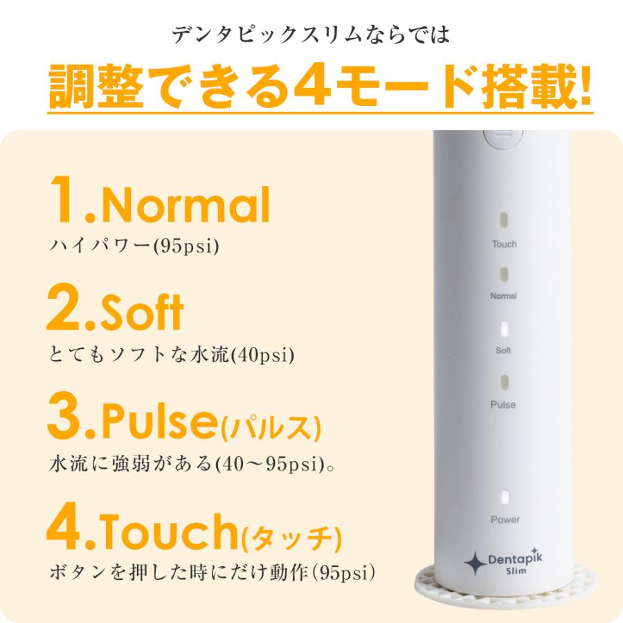 口腔洗浄器  タンクレス 小型 スリム 軽量 水流 IPX7 防水 歯間洗浄機 口内 洗浄機 風呂 コードレス ポンプ式 デンタピック | ブランド登録なし | 11